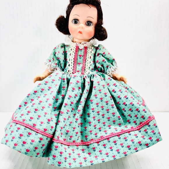 8" Madame Alexander Doll “Beth” Little Women Cute Brunette Teal Dress #5 - Picture 1 of 7